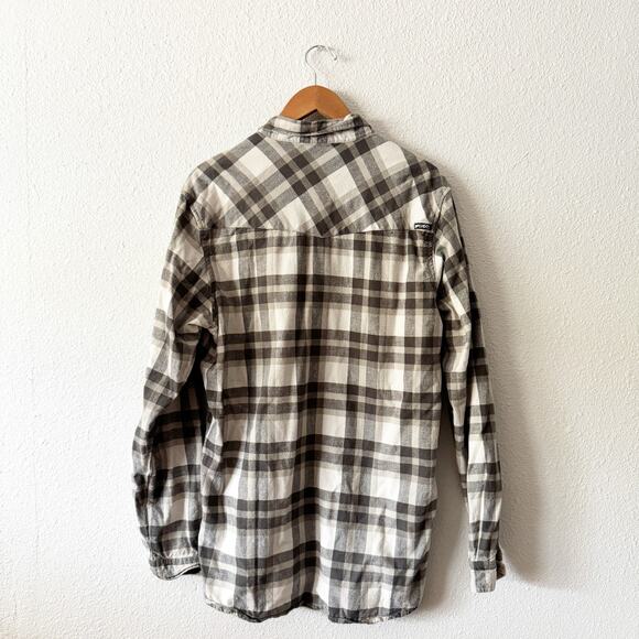 Rip curl Plaid Flannel Shirt Mens XL Fall vintage y2k gray - Picture 5 of 6